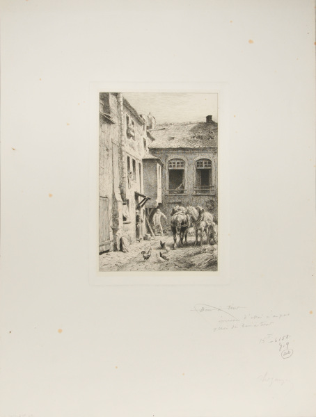 A COURTYARD IN PARIS IN 1865