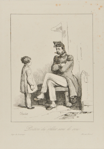 Position du soldat sans le sou