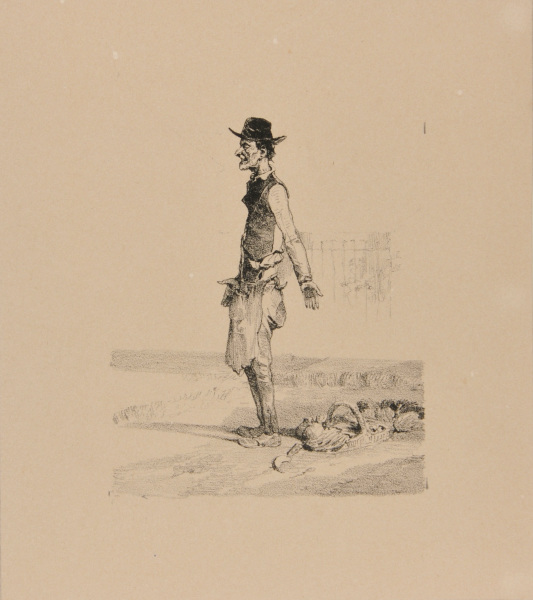 MAN WITH A BASKET OF VEGETABLES