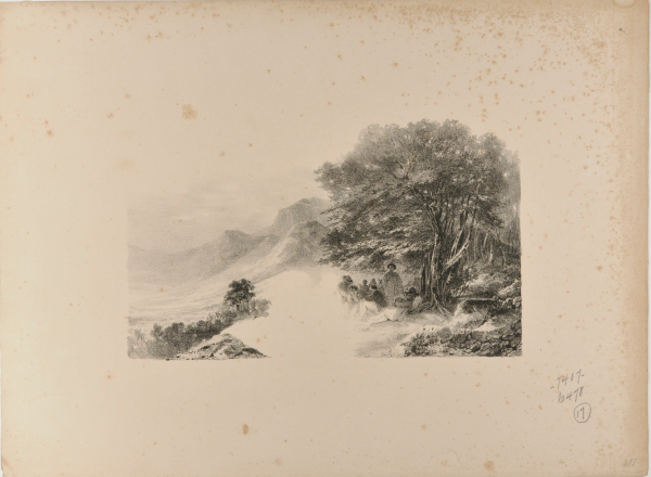 SIX PEASANTS RESTING IN THE COUNTRYSIDE