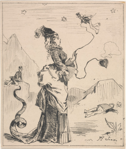 WOMAN TEASING MINIATURE MEN