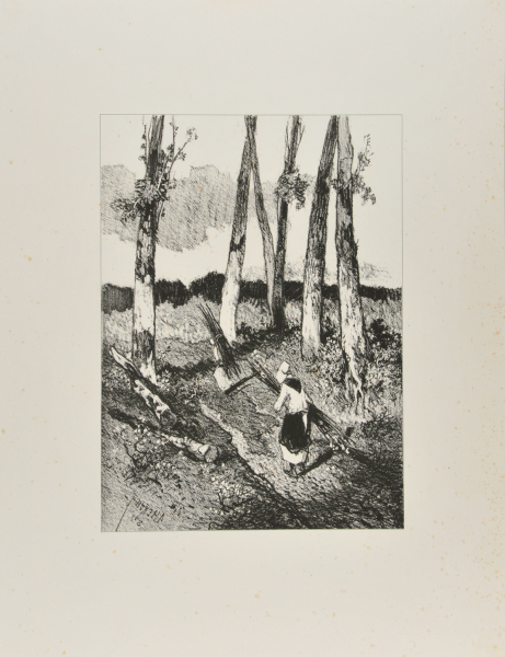 TWO WOMEN GATHERING WOOD