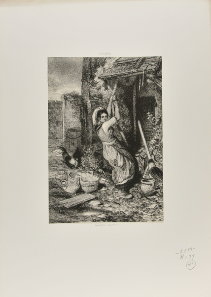 WOMAN DRAWING WATER FROM A WELL