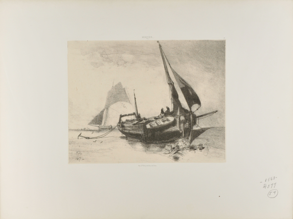 BOAT DOCKED ON THE BEACH