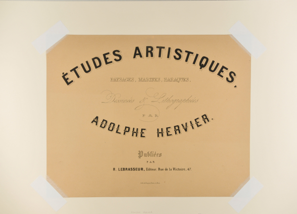 COVER FOR ETUDES ARTISTIQUES: PAYSAGES, MARINES, BARAQUES