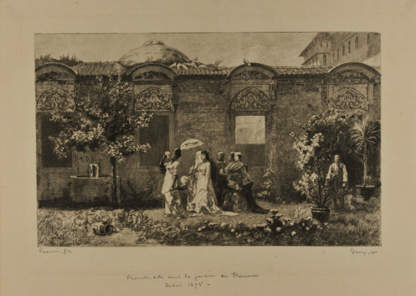 Promenade dans le jardin du Harème