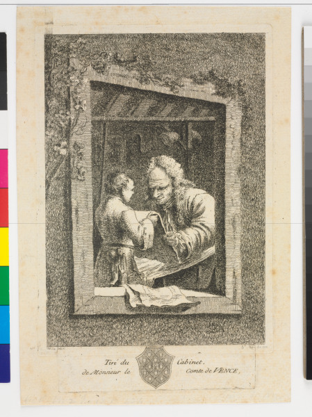 JOHANN GEORG WILLE WITH A PUPIL