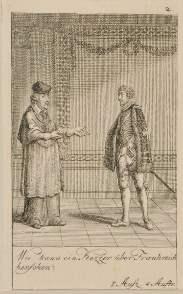 Plate 2 from Marie-Joseph Chénier’s “Bartholomäusnacht” for the “Göttinger Taschenkalender fur das Jahr 1791”