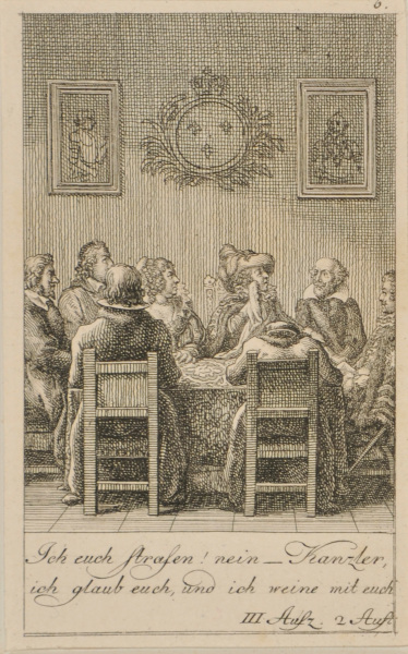 Plate 6 from Marie-Joseph Chénier’s “Bartholomäusnacht” for the “Göttinger Taschenkalender fur das Jahr 1791”