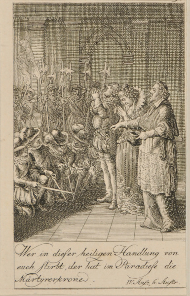 PLATE 9 FROM MARIE-JOSEPH CHÉNIER'S "BARTHOLOMÄUSNACHT" FOR THE "GÖTTINGER TASCHENKALENDER FUR DAS JAHR 1791"