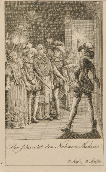 PLATE 11 FROM MARIE-JOSEPH CHÉNIER'S "BARTHOLOMÄUSNACHT" FOR THE "GÖTTINGER TASCHENKALENDER FUR DAS JAHR 1791"