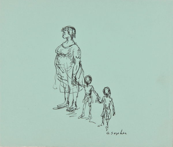 WOMAN WITH TWO CHILDREN (RECTO); MOTHER AND INFANT (VERSO)