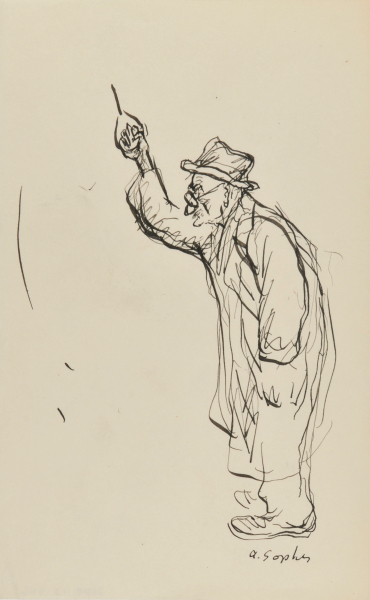 OLD MAN ON THE TROLLEY