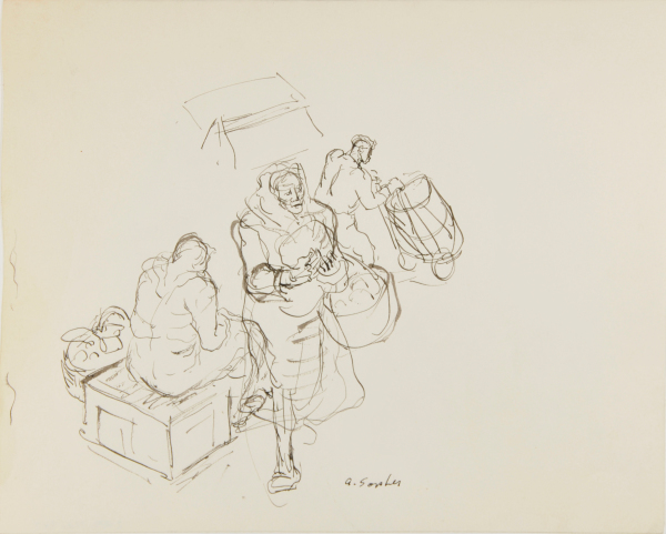 WOMAN CARRYING BASKET