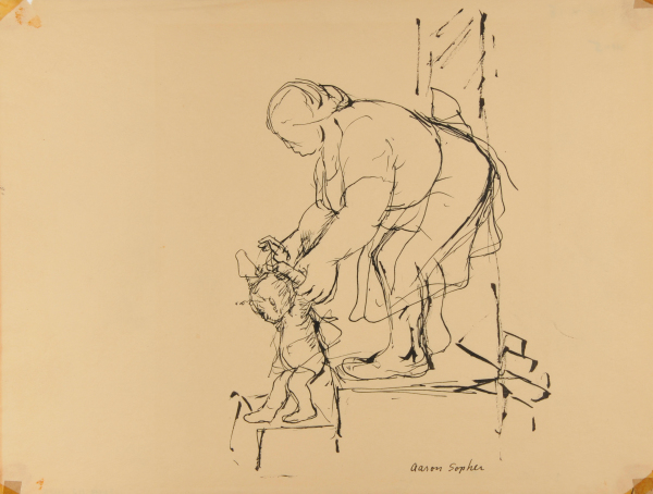 MOTHER HELPING TODDLER WALK