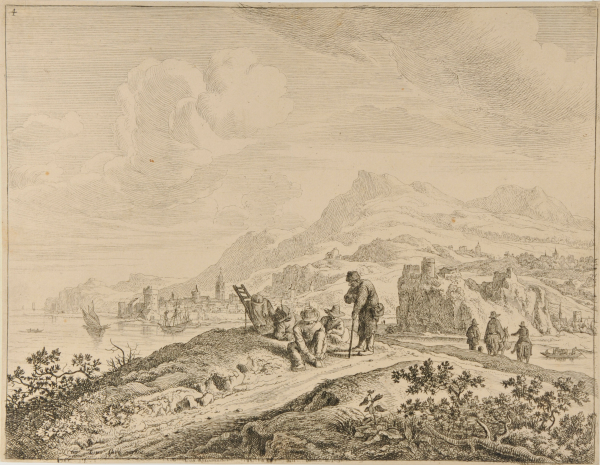 PEASANTS RESTING BY THE ROADSIDE