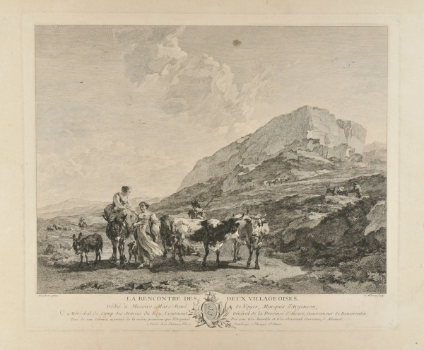 LA RENCONTRE DES DEUX VILLAGEOISES