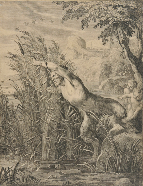 PAN AT THE RIVER-BANK