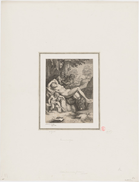 VENUS SLEEPING, WATCHED BY SATYRS