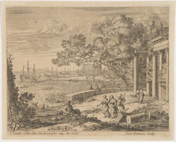 Landscape with Mercury and two women in foreground