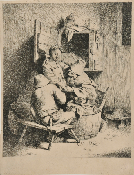 THE YOUNG INN-KEEPER CARESSED BY AN OLD MAN