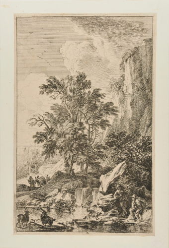 TWO GOATS BY THE WATER