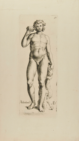 BACCHUS WITH A CUP RAISED IN HIS RIGHT HAND