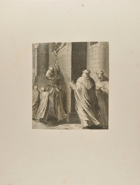 SAINT THOMAS AQUINAS BEING FREED FROM THE FORTRESS OF ROCCA SECCA BY THE BENEDICTINE MONKS