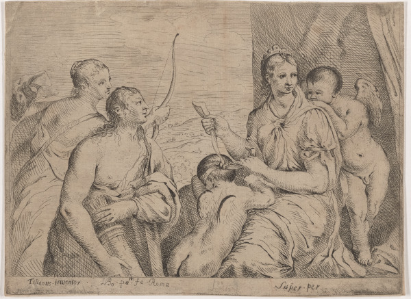 Venus Blindfolding Cupid