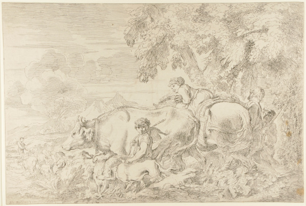 LANDSCAPE WITH CATTLE AND SHEPHERDS