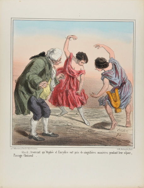 GLUCK; TROUVANT QU'ORPHEE ET EURYDICE ONT PRIS DE SINGULIÈRES MANIÈRES PENDANT LEUR SEJOUR/PASSAGE CHOISEUL