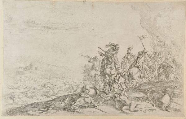 Wounded Soldiers Aided after a Battle