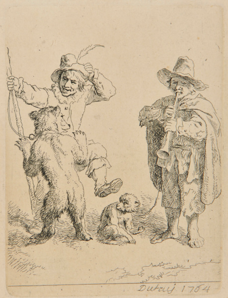 The Dancing Bear with Two Keepers and a Monkey
