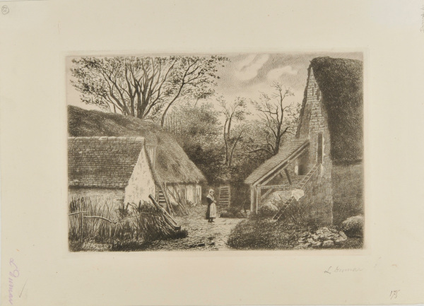 Barnyard, with Peasant Woman