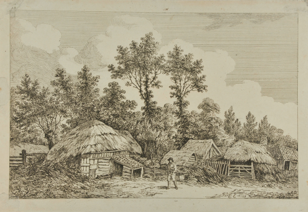 Landscape, with Thatched Cottage