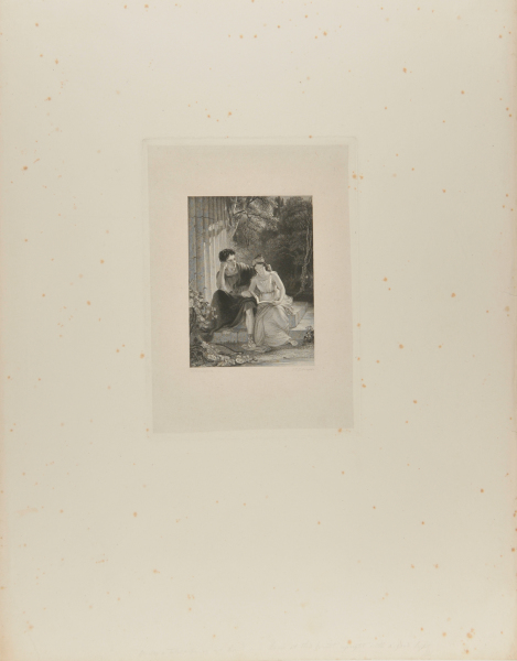 Young Roman Couple Sitting on the Steps of a Temple