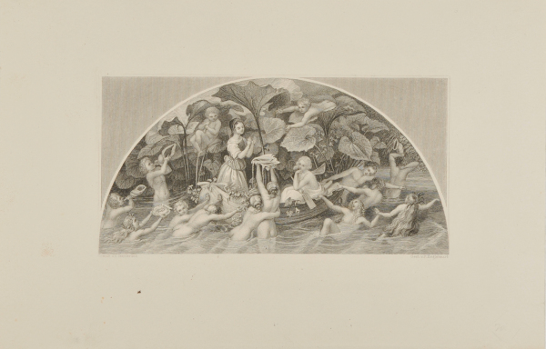 Girl in a Boat Surrounded by Mermaids