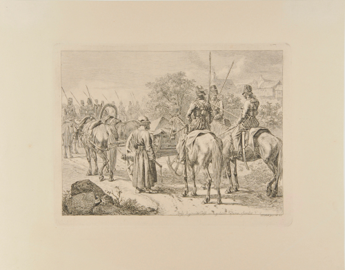 RUSSIAN REGIMENT ESCORTED BY COSSACKS