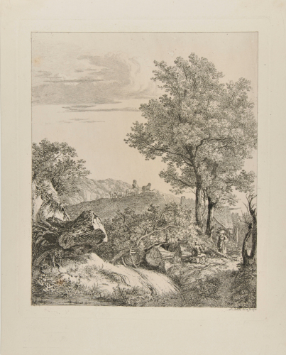 WOODCUTTER RESTING WITH HIS FAMILY