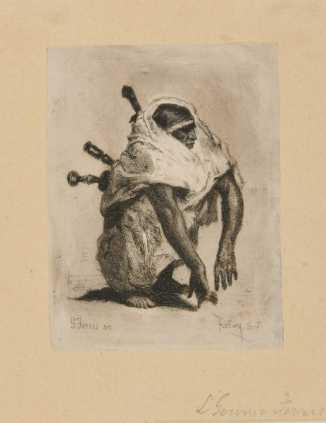 A Nubian Squatting on the Ground