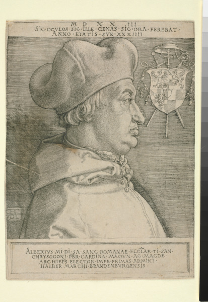 CARDINAL ALBRECHT OF BRANDENBURG (THE LARGE PLATE)