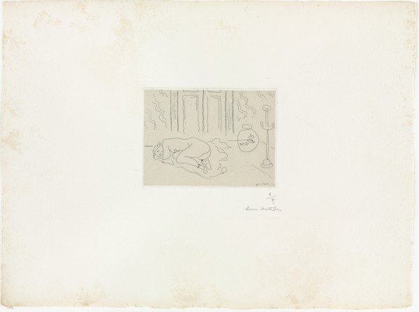 SLEEPING FIGURE IN AN INTERIOR