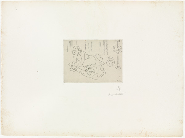 SLEEPING NUDE. INTERIOR WITH VENETIAN LAMP