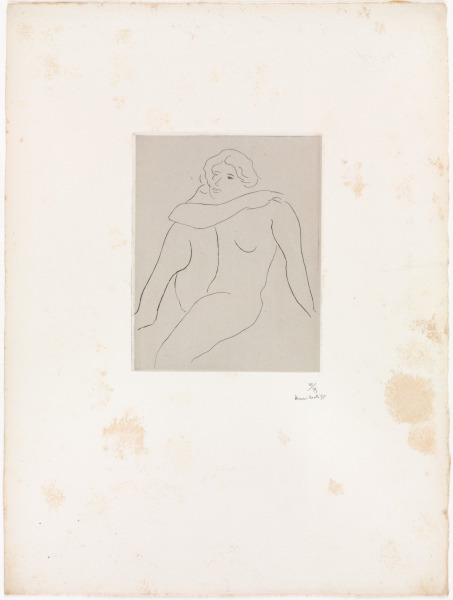 SEATED NUDE, RIGHT ARM RESTING ON LEFT SHOULDER