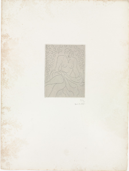 DRAPED NUDE ON BACKGROUND OF CIRCLES