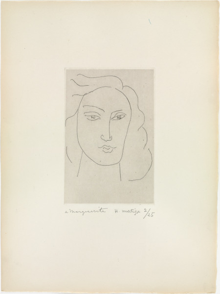 HEAD OF YOUNG WOMAN, HAIR IN THE WIND