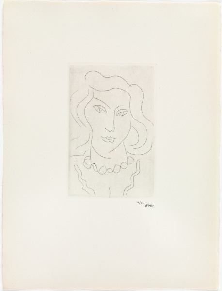 HEAD OF YOUNG WOMAN WITH TWISTED NECKLACE