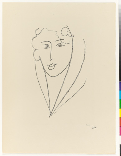 YOUNG WOMAN WITH SILK NECKERCHIEF