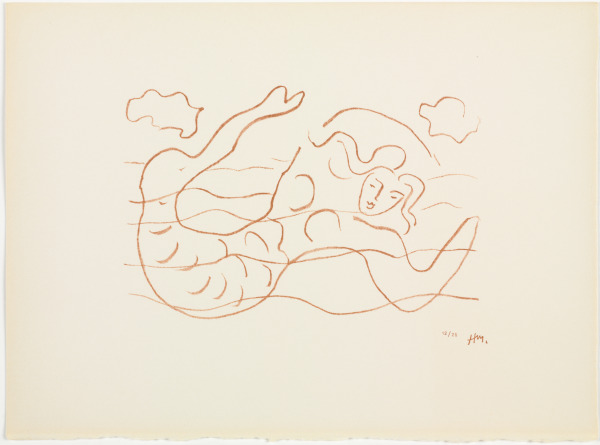 MERMAID, STUDY FOR "I WISH TO DRAG MY PAIN THE LENGTH OF FRANCE"