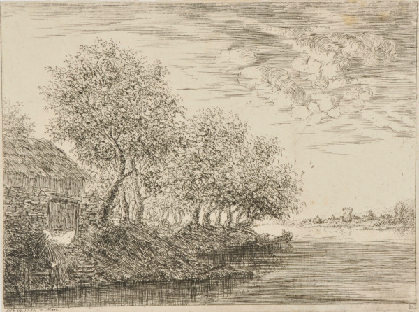 LANDSCAPE WITH CURLING CLOUDS
